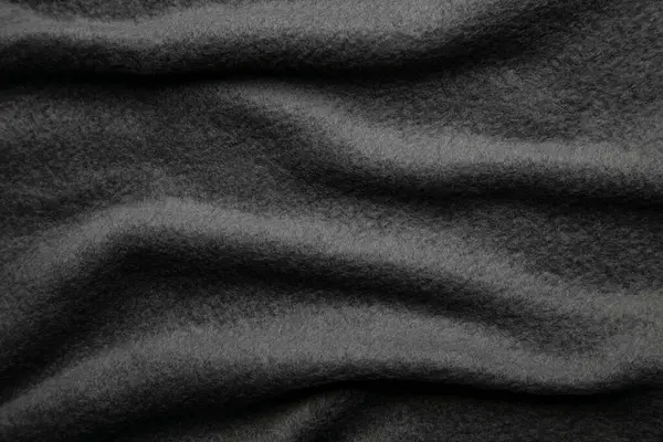 Tekstura Ciepłej Wełnianej Tkaniny Fałdami Szare Faliste Tło Filcowe — Zdjęcie stockowe