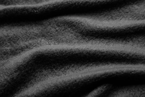Texture Warm Woolen Fabric Folds Gray Wavy Felt Background — Stock Photo, Image