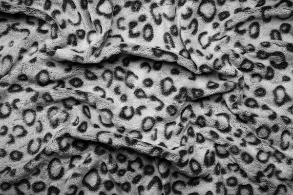Soft Fleecy Faux Fabric Mottled Pattern Light Leopard Texture — Stock Photo, Image
