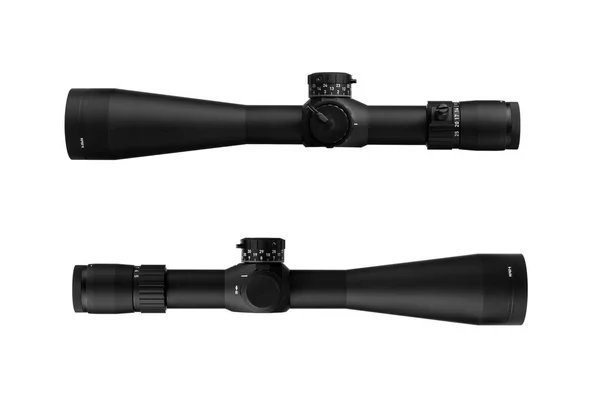 Modernes Zielfernrohr Für Scharfschützen Auf Weißem Hintergrund Optische Vorrichtung Zum — Stockfoto