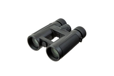 Modern dürbünler. Uzun mesafelerde gözlem için optik bir araç. Beyaz arkaplanda izole et.