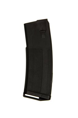 Tüfek ya da tüfek için şarjör. Silahlar için mühimmat. Beyaz arkaplanda izole et.