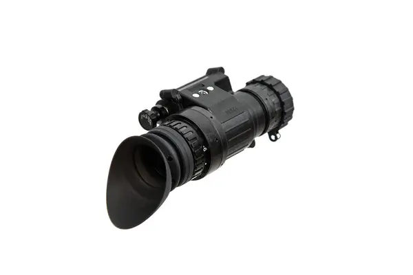 stock image Night vision device. A special device for observing in the dark. Equipment for the military, police and special forces.  Isolate on a white background.