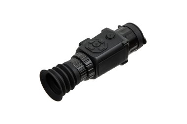 Modern monoküler termal görüntüleyici beyaz bir arka plan üzerinde izole. Termal radyasyonu sabitlemek için bir cihaz.