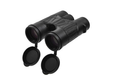 Modern dürbünler. Uzun mesafelerde gözlem için optik bir araç. Beyaz arkaplanda izole et.
