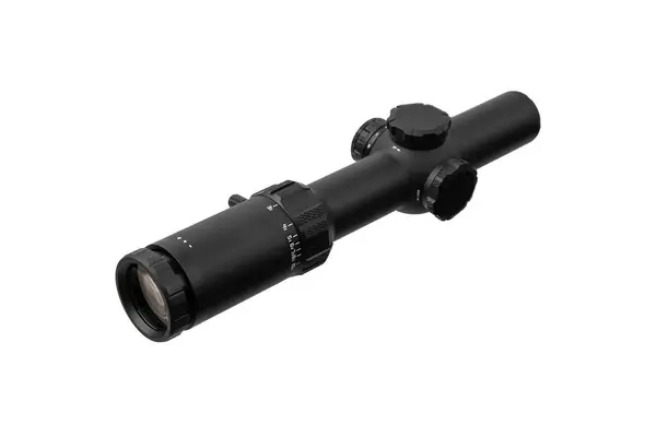 stock image Modern sniper scope on a white background. Optical device for aiming and shooting at long distances.