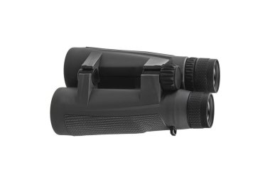 Modern dürbünler. Uzun mesafelerde gözlem için optik bir araç. Beyaz arkaplanda izole et.