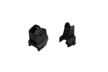 Metalden yapılmış ve hızlı salınan montajlarla çıkarılabilir mekanik görüntüler. Beyaz arkaplanda izole et.