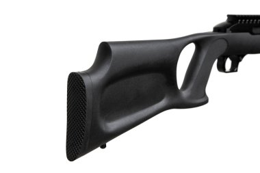 Modern yarı otomatik, 22 kalibrelik bir tüfek. Spor kanalı. 22 numara. Beyaz arkaplanda izole et.