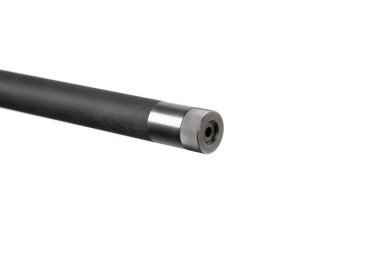 Modern yarı otomatik, 22 kalibrelik bir tüfek. Spor kanalı. 22 numara. Beyaz arkaplanda izole et.