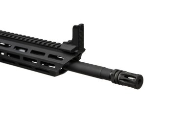 Hafif modüler tasarımı olan modern AR-style tüfek, siyah mat kaplama, ayarlanabilir stok, Picatinny ray, ergonomik kavrama ve M-LOK cankurtaran. Taktik veya spor atışları için mükemmel..