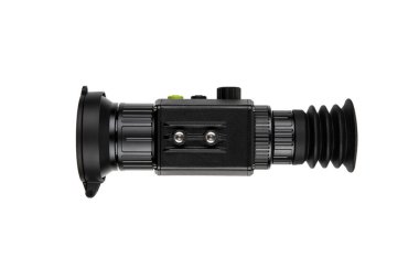 Modern monoküler termal görüntüleyici beyaz bir arka plan üzerinde izole. Termal radyasyonu sabitlemek için bir cihaz.