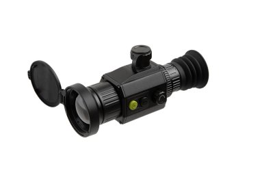 Modern monoküler termal görüntüleyici beyaz bir arka plan üzerinde izole. Termal radyasyonu sabitlemek için bir cihaz.