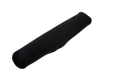 Optik görüş için siyah neopren örtüsü, beyaz bir arka planda izole edilmiş, av ve çekim ekipmanları için koruyucu, dayanıklı ve hafif depolama sağlar.