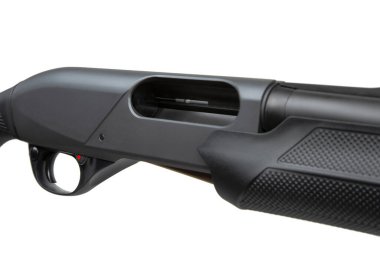 Alıcının yakın görüntüsü ve spor bir tüfeğin sürgüsü..