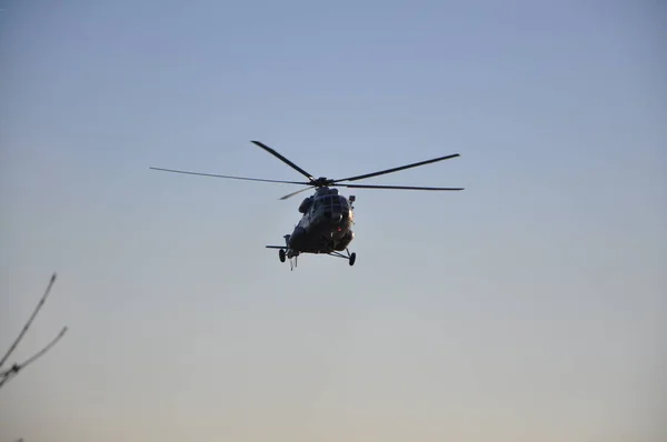Рієка 2023 Croatia Military Вертолітний Маневр Синьому Небі Повітряні Сили — стокове фото