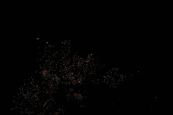 Feuerwerk Nachthimmel Neujahrsfeier Wunderkerze Der Nacht Wunderkerze Für Weihnachten Brennen — Stockfoto