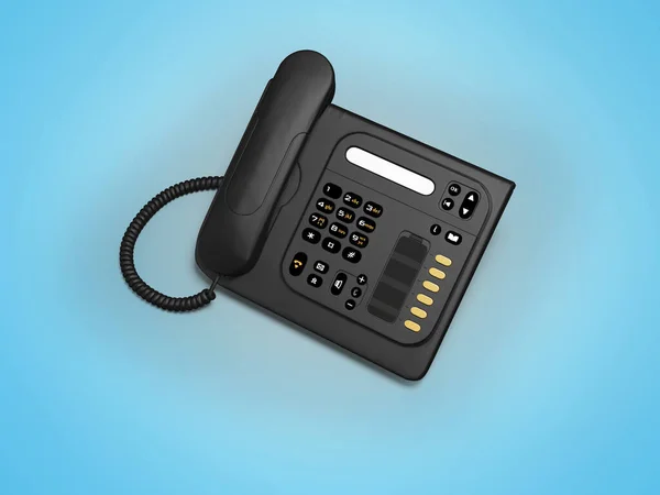 Απεικόνιση Του Σταθερού Σταθερού Τηλεφώνου Μπλε Φόντο Σκιά — Φωτογραφία Αρχείου