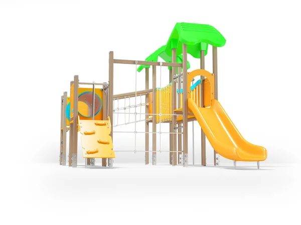 Illustration Playground Complex Children Slide White Background Shadow — Stock Photo, Image