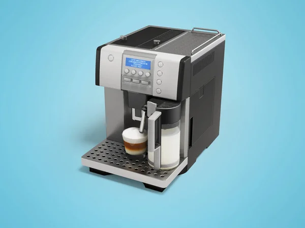 Illustration Eines Kaffeeautomaten Mit Cappuccino Automat Zur Herstellung Von Kaffeegetränken — Stockfoto