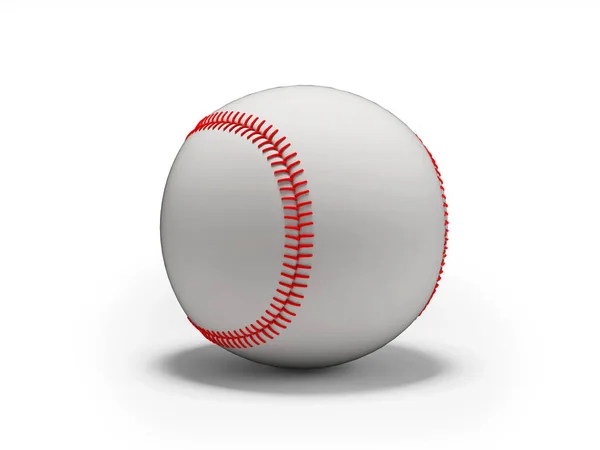 Ilustracja Baseball Gry Białym Tle Cieniem — Zdjęcie stockowe