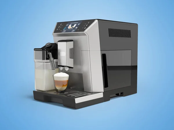 Illustratie Van Een Automatische Koffiezetapparaat Met Touchscreen Voor Het Maken — Stockfoto