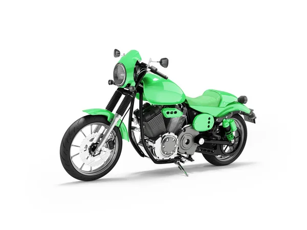 Illustration Des Grünen Sportmotorrads Auf Weißem Hintergrund Mit Schatten — Stockfoto