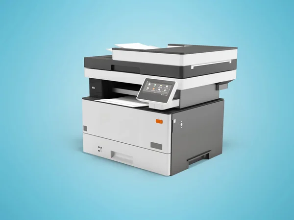 Ilustração Scanner Impressora Universal Com Exibição Para Selecionar Programas Fundo — Fotografia de Stock
