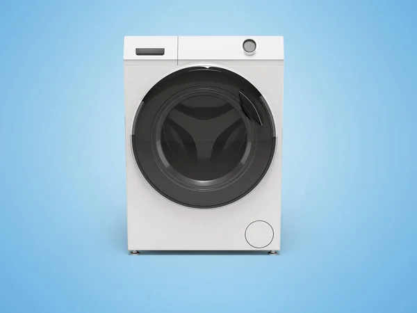 Illustration Washing Machine Machine Straight Drum Front View Blue Background — Stock Photo, Image