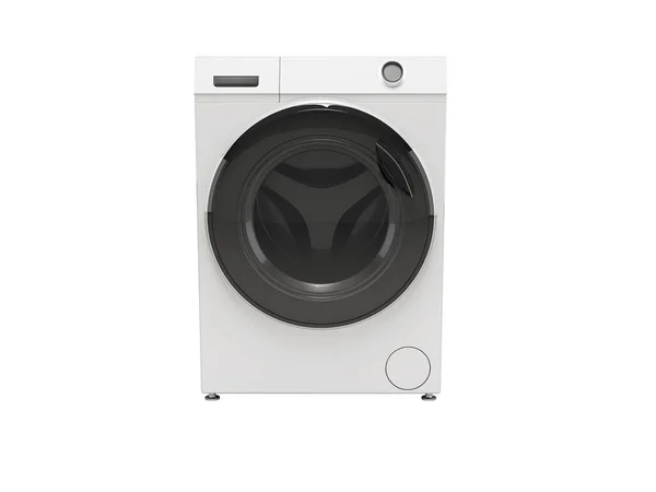 Illustration Washing Machine Machine Straight Drum Front View White Background — Stock Photo, Image