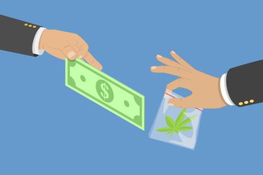 3 Boyutlu Isometric Flat Vlat Vektör Marihuana Satışının Kavramsal İllüstrasyonu, Kenevir Ürünlerinin Dağıtımı