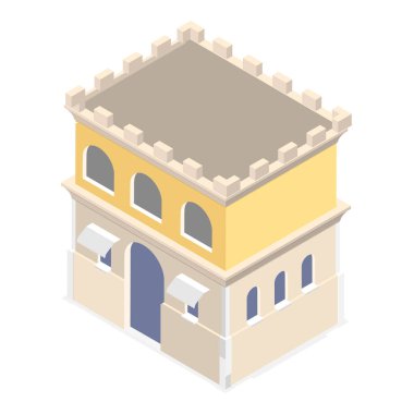 3D Isometric Flat Vlat Illustration of Eastern Bazaar, Asya Caddesi Pazarı. Madde 5