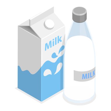 Üç boyutlu Isometric Flat Düz Besin Malzemeleri, Beslenme Malzemeleri. Madde 2