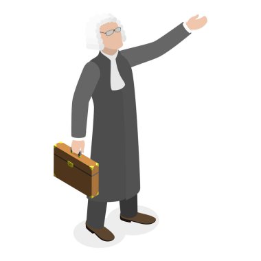 3D Isometric Yassı Vektör Serisi, Üniforma Uzmanları. Madde 3