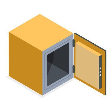 3D Isometric Banka Kasaları, Çelik Dolaplar, Mevduat Kutuları. Madde 4