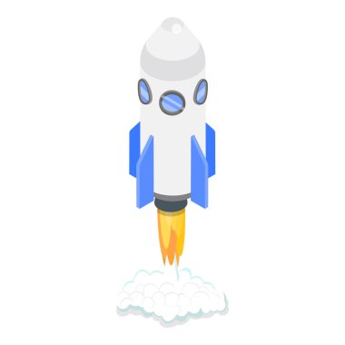 3 Boyutlu Isometric Uzay Mekiği ve Uydular, Kozmosun Keşfi. Madde 5