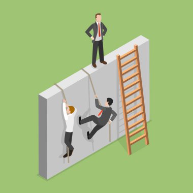 3 Boyutlu Isometric Düz Vektör Resimlendirmesi Daha Sert Değil, Etkili Strateji