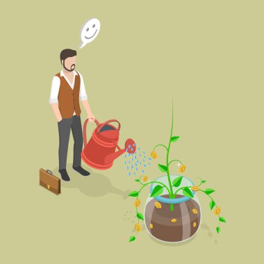 3 Boyutlu Isometric Yatırım Büyümesinin İfadeleri, Kazancın Arttırılması, Zenginlik Yönetiminde Başarı