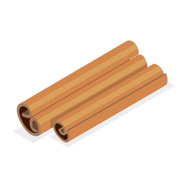 Üç boyutlu Isometric Düz Vektör Yemek Malzemeleri Simgesi, Baharatlar Seti. Madde 5