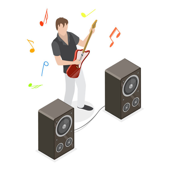 3D Изометрические Плоский векторный набор людей хобби, любимые виды деятельности и релаксации. Пункт 4