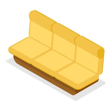 Üç boyutlu Isometric Düz Vlat Mobilya Seti, Koltuklar, Sandalyeler. Madde 2