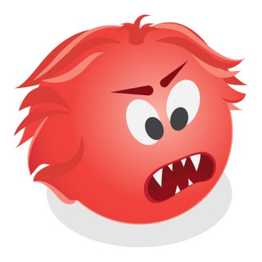 3 boyutlu Isometric Düz Vektör Canavar Duygu Simgeleri, Cadılar Bayramı Duygusal Karakterleri. Madde 4