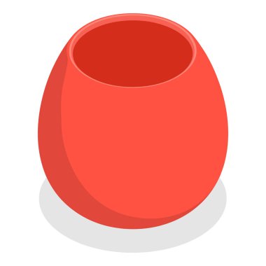 Üç boyutlu Isometric Flat vektör seti saksıda, ev içi yeşil dekor. Madde 1