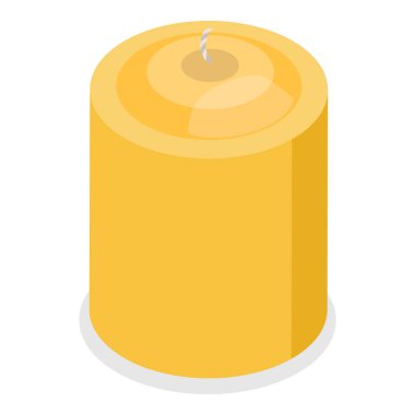 3 Boyutlu Isometric Düz Vektör Mumlar, Yanma Aşamaları. Madde 5