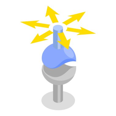 3D Isometric Flat Vlat Illustration of Tynovial Joints, Etiketli Anatomi Bilgileri. Madde 1