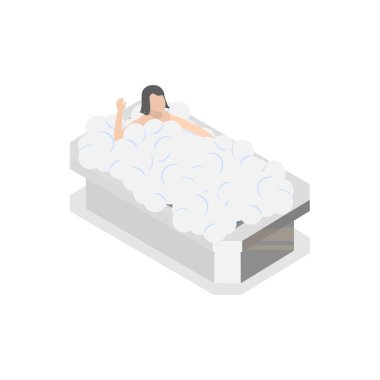 3 Boyutlu Isometric Düz Vektör Ev Cilt Bakımı Prosedürleri, Hijyen Güzelliği Günlük Derisi Rutini. Madde 3