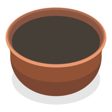 Üç boyutlu Isometric Flat vektör seti saksıda, ev içi yeşil dekor. Madde 7