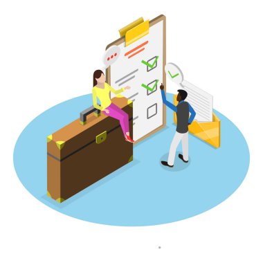 Diplomat Mesleği, Müzakere ve Çatışma Çözümünün 3D Isometric Düz Vektör İllüstrasyonu. Madde 3