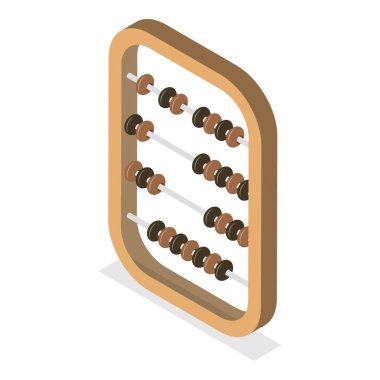 3 boyutlu Isometric Düz Vektör Abaküs Kümesi, Matematik Hesap Makinesi, Matematik Öğrenme. Madde 4