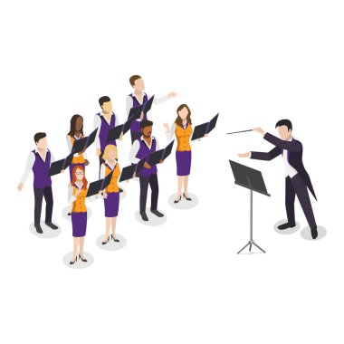 3D Isometric Opera Sahneleri, Tiyatro ve Eğlence Seti. Madde 5